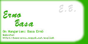 erno basa business card